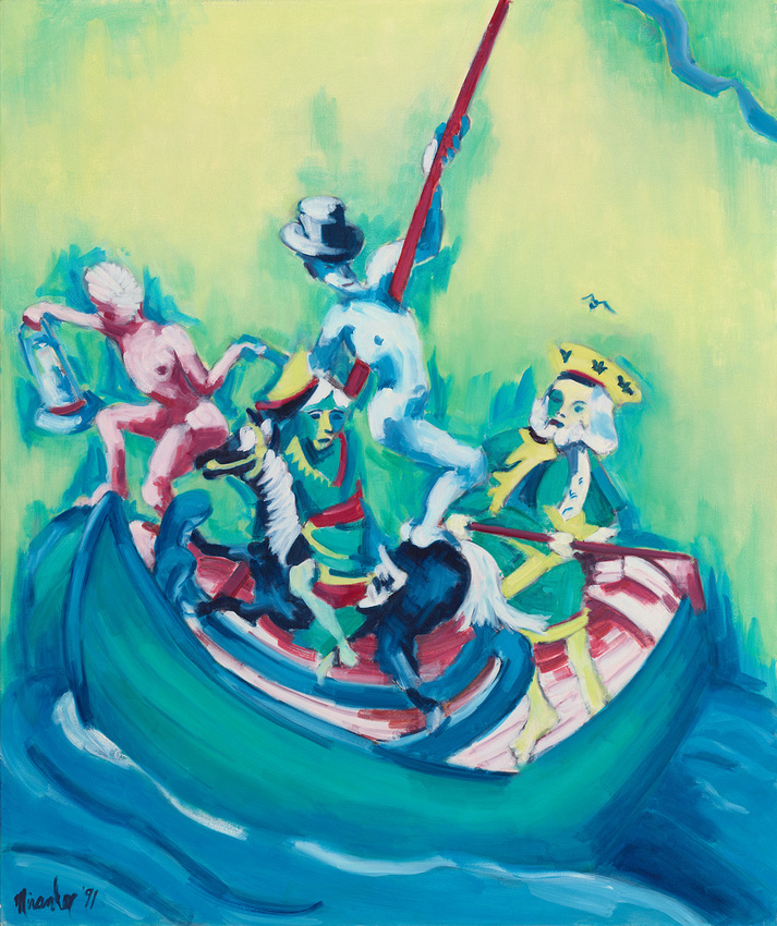 Punt at Sea, 1991, 42 x 50
